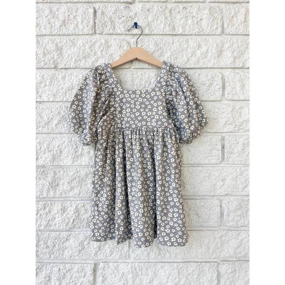 NEW RYLEE + CRU girl's brea dress in blue ditsy - Picture 3 of 3